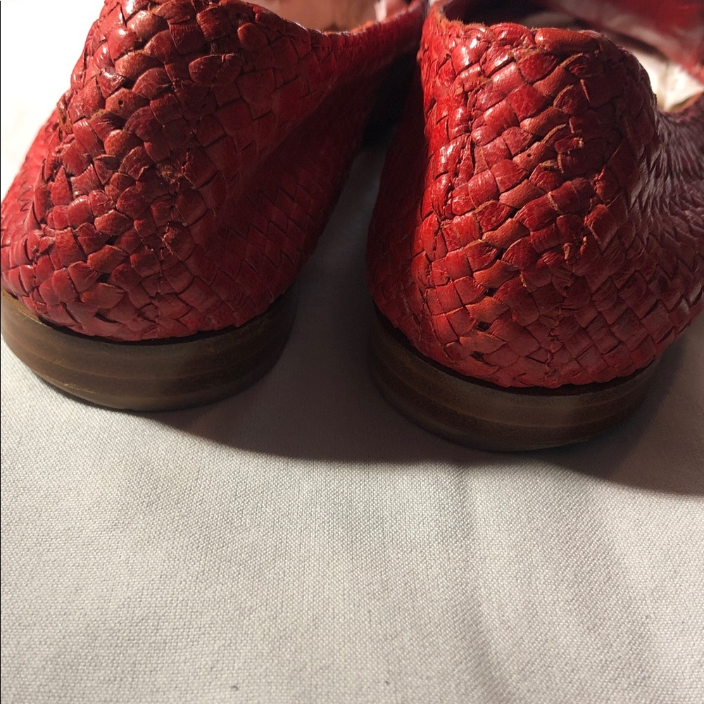Prada Scarlet Woven Leather Tassel Loafers - Picture 4 of 7